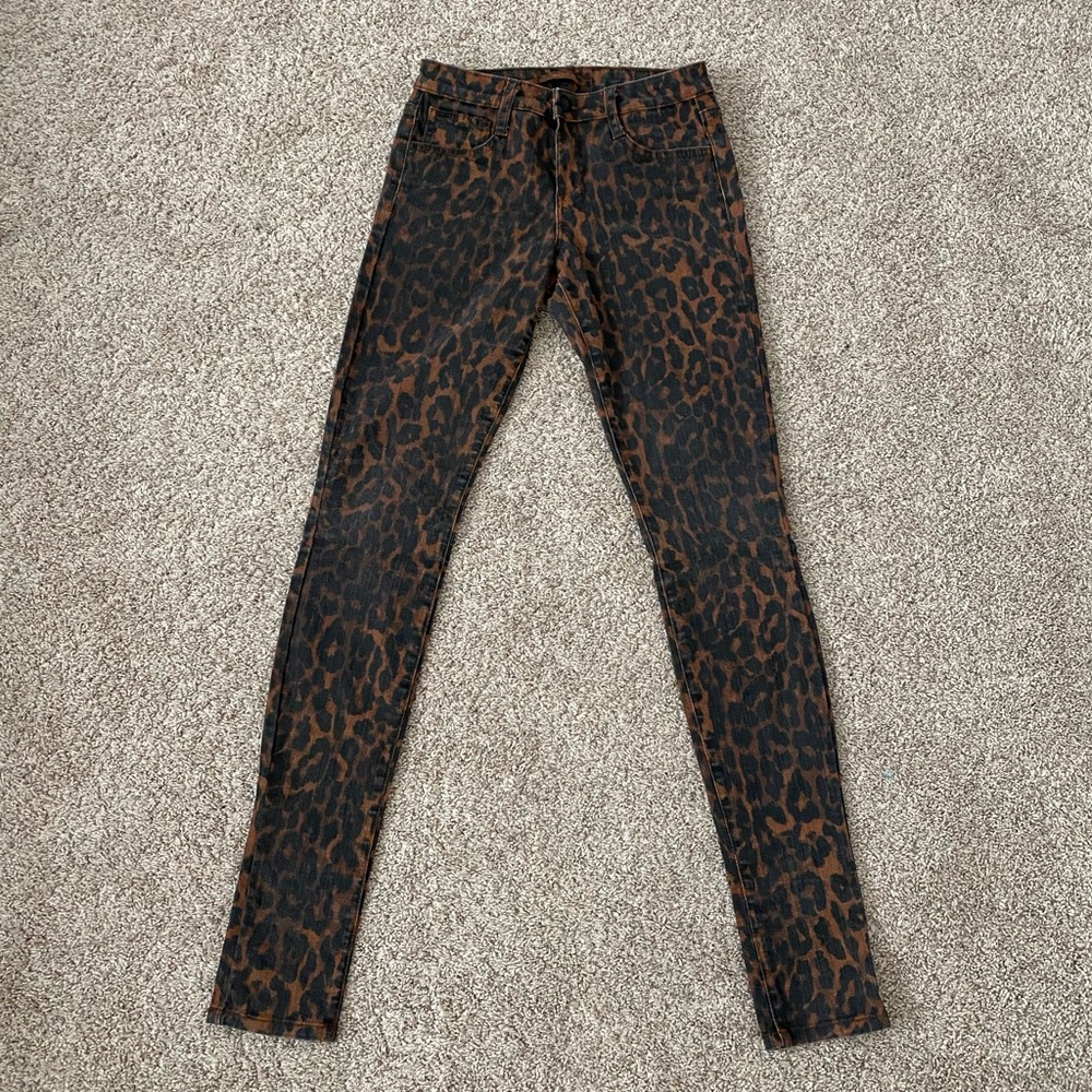 Joe’s Jeans Wild Women's Chelsea Skinny Jeans Leopard Print size 24